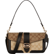 蔻驰（COACH）女士手提单肩斜挎包腋下包酒神包卡其色拼色5509【品牌授权直供】