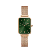 丹尼尔惠灵顿（DanielWellington）【乔欣同款】DW小方表手表女士小绿表钢带全新祖母绿正品DW00100445