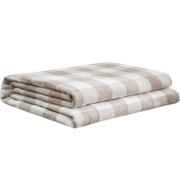 京东京造纯棉纱布毯子四季可用毛毯毛巾被全棉婴儿毯盖毯 日式咖150*200cm