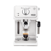 德龙（Delonghi）咖啡机意式半自动咖啡机家用打奶泡机小型泵压式咖啡机萃取意式浓缩可调节卡布奇诺系统ECP35.31.W 白色