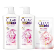 京东百亿补贴：CLEAR 清扬 去屑洗发水套装 樱花露香水润型720g*2+200g