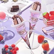 yili 伊利 冰淇淋巧乐兹黑巧森林莓生椰拿铁脆筒冰激凌85g*4支
