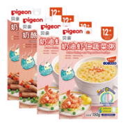 贝亲（Pigeon）婴幼儿辅食粥 宝宝米糊粥 虾仁*2+牛肉*2四包600g(12-36个月适用)