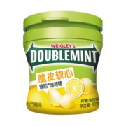 绿箭（DOUBLEMINT）薄荷糖 脆皮软心柠檬薄荷味80g单瓶装 办公室休闲零食糖果