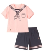 Hush Puppies 暇步士 女童全棉短袖套装