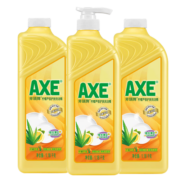 斧头牌洗洁精AXE洗涤灵厨房洗碗液果蔬餐具清洗剂3瓶 柠檬芦荟1泵2补