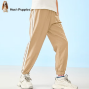 PLUS会员！Hush Puppies 暇步士 男童休闲裤长裤 浅卡其 130cm