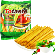 Totaste混合蔬菜味手指饼干128g/袋 磨牙棒咸味饼干蛋糕办公室休闲零食品