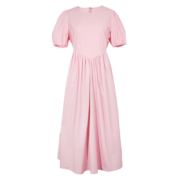 PLUS会员：3COLOUR 三彩 2023夏季新款纯棉糖果色连衣裙