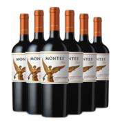 MONTES蒙特斯精选金天使干红葡萄酒 智利原瓶进口红酒750ml 【金天使赤霞珠】6瓶整箱