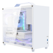 plus会员:ABIT 升技 E 8 迷你手提机箱 MATX 钢化玻璃侧板 珍珠白
