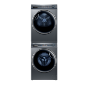 海尔（Haier）纤美洗烘套装 10Kg滚筒洗衣机全自动+双擎热泵烘干机家用 一键智洗 静筒柔烘 EG100MATE81SU1组合