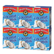 雄鸡标（AYAM BRAND）马来西亚进口 椰浆组合装200ml*6甜品西米露烘焙咖喱调味伴侣