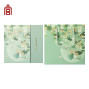 故宫文创 照月花影来-钢笔礼盒墨水胸针套装笔囊金属徽章月册文具礼盒生日礼物 故宫博物院开学季礼物 钢笔礼盒