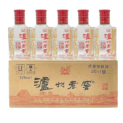京东百亿补贴：泸州老窖 六年窖头曲  52度小酒 125ml*24瓶 白酒