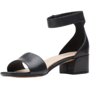 PLUS会员：Clarks 其乐 Caroleigh Anya 女士真皮一字带凉鞋 261594284 两色