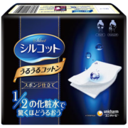 尤妮佳（unicharm）舒蔻 1/2省水化妆棉 40片 (卸妆棉 湿敷补水 柔软亲肤 )