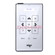 爱国者（aigo）1TB USB3.0 移动硬盘 M21 银色 触控式 自动休眠上锁 加密移动硬盘