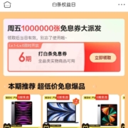 即享好券：京东金融 白条权益日 领6期白条免息券