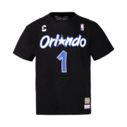 MITCHELL & NESS 球员款圆领短袖 NBA猛龙魔术队麦迪 MN男士纯棉T恤 柔软透气短T 黑色 S