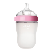 可么多么（como tomo）奶瓶婴儿奶瓶新生儿断奶仿母乳硅胶奶瓶3-6个月250ml粉