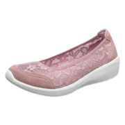 斯凯奇（Skechers）夏季一脚蹬单鞋女士浅口透气蕾丝软底休闲鞋子66666292