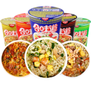 合味道整箱方便面泡面自热快煮红烧牛肉饭 户外方便米饭 野外干粮煲仔饭 杯装方便面香辣牛肉风味12杯