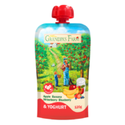 限地区：Grandpa's Farm 爷爷的农场 酸奶果泥 斯伐洛克版 3段 苹果香蕉草莓蓝莓味 120g+凑单品