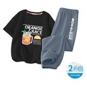 JEANSWEST 真维斯 儿童纯棉t恤+防蚊裤套装