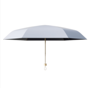 左都（ZUODU）太阳遮阳伞女晴雨两用黑胶防晒防紫外线超轻小巧便携手动 燕草蓝-【五折伞】