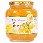 【自营】韩国进口全南蜂蜜柚子茶1kg果酱饮料冷热冲饮清爽富含VC