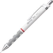 红环（rOtring）自动铅笔0.7mm 德国可续铅芯不易断 高颜值学生专业Tikky系列白色单支装