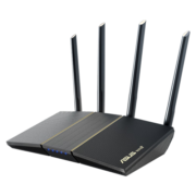 华硕（ASUS） RT-AX57双频博通四核/WiFi6游戏电竞千兆路由器/游戏加速居家办公网课加速  /56U热血升级版-黑色金丝版