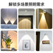 智特智能家居家用感应小夜灯酒柜壁灯楼道起夜灯可挂贴磁吸婴儿喂奶灯 感应升级款（充电电池款）白色