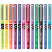 日本百乐（PILOT） BXRT-V5 按动针管式水性笔开拓王走珠笔0.5mm （3+1套装） 1黑1蓝1红+1支蓝黑V5