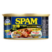世棒（SPAM）午餐肉罐头黑椒口味198g 早餐火锅烧烤麻辣香锅食材