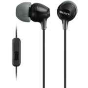 索尼（SONY） MDR-EX15AP 入耳式耳机有线带麦手机通话高音质耳机 黑色