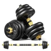 OUNAIDE 欧耐德 包胶哑铃 黑色 20kg 一副