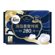 kotex 高洁丝 海岛奢宠纯棉0.08极薄夜用卫生巾 280mm 7片*5件