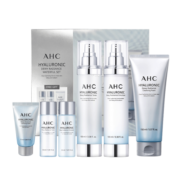 AHC 神仙水水乳洗礼盒6件套435ml 爽肤水+乳液+洗面奶 护肤品套装 补水保湿控油提亮