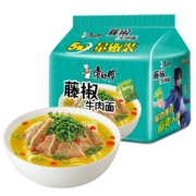 限地区，plus会员:康师傅方便面 经典藤椒牛肉面袋面85g*5 泡面袋装