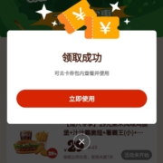 微信X汉堡王 领华夫筒 wzl