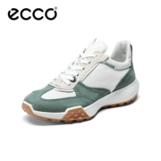 爱步（ECCO）休闲运动鞋 男鞋拼色老爹鞋 复古跑鞋524914 霜绿色/灰白色/白色52491460734 41