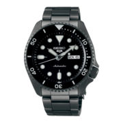 精工（SEIKO） 手表5号水鬼系列彩水鬼机械夜光100米防水运动街头潮流男表 礼物 神秘黑盘SRPD65K1