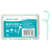 PLUS会员、概率券：稳健 Winner 高拉力细滑牙线棒 薄荷味 36只/盒*2件