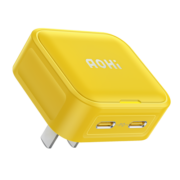Aohi 充电器苹果40W同芯双Type-C口PD快充AC墙插适用苹果14iPhone13/12ProMax/iPad手表 黄色