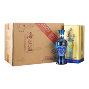 洋河 海之蓝 绵柔浓香型 高度白酒 52度旗舰版 520ml*6瓶 整箱装