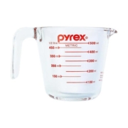 康宁pyrex儿童家用早餐玻璃牛奶杯水杯带刻度烘培量杯杯子可微波