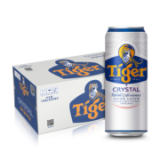 虎牌啤酒（Tiger）晶纯 500ml*18听整箱装（喜力旗下品牌）