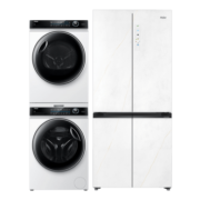 Haier/海尔高端冰洗套装461L/506升零距离嵌入 全空间保鲜冰箱+10KG直驱变频洗烘一体机 【冰洗烘套装】506升四门零嵌入+10KG热泵洗烘